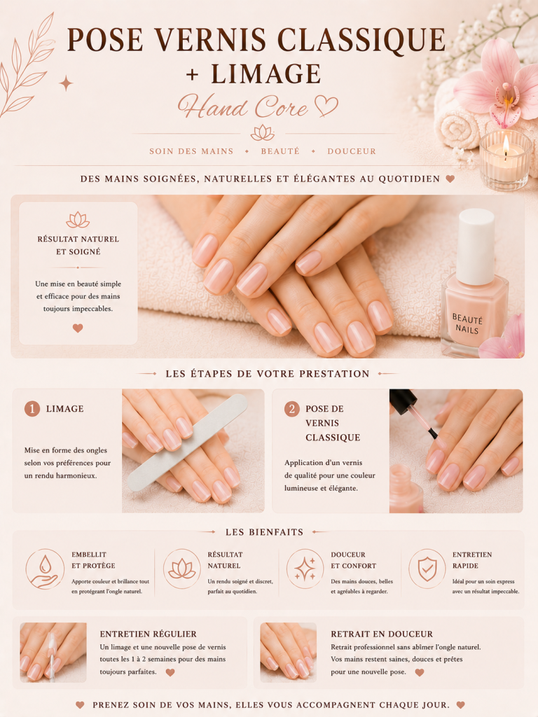 Pose vernis classique + limage