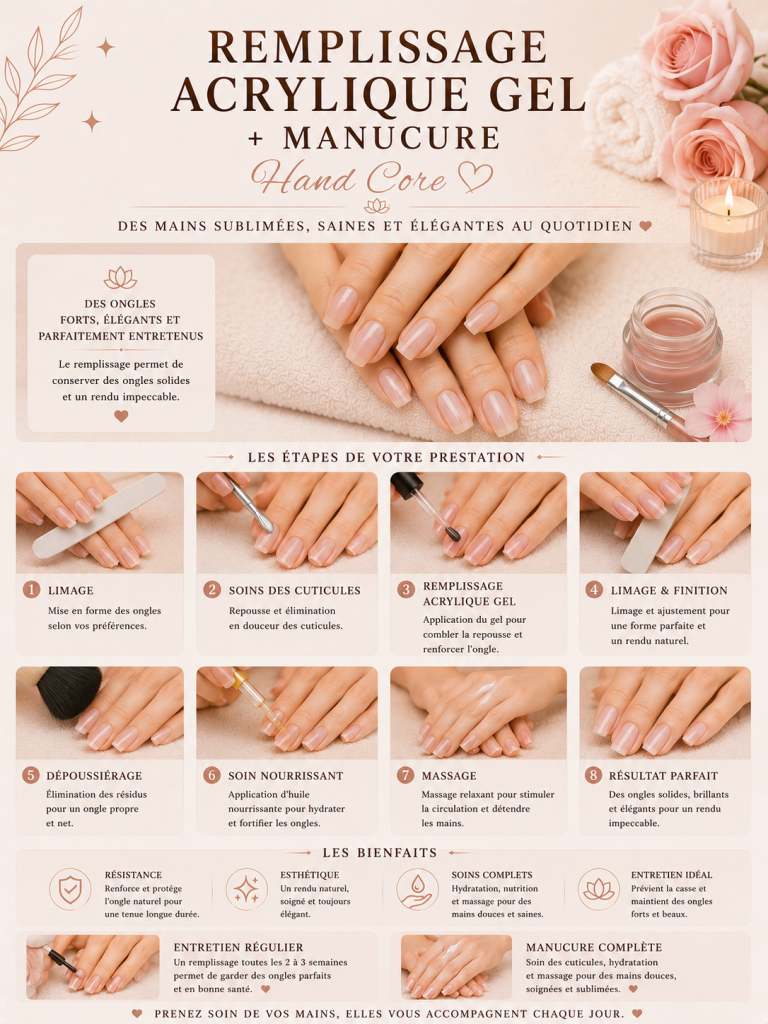 Remplissage Acrylique Gel + Manucure