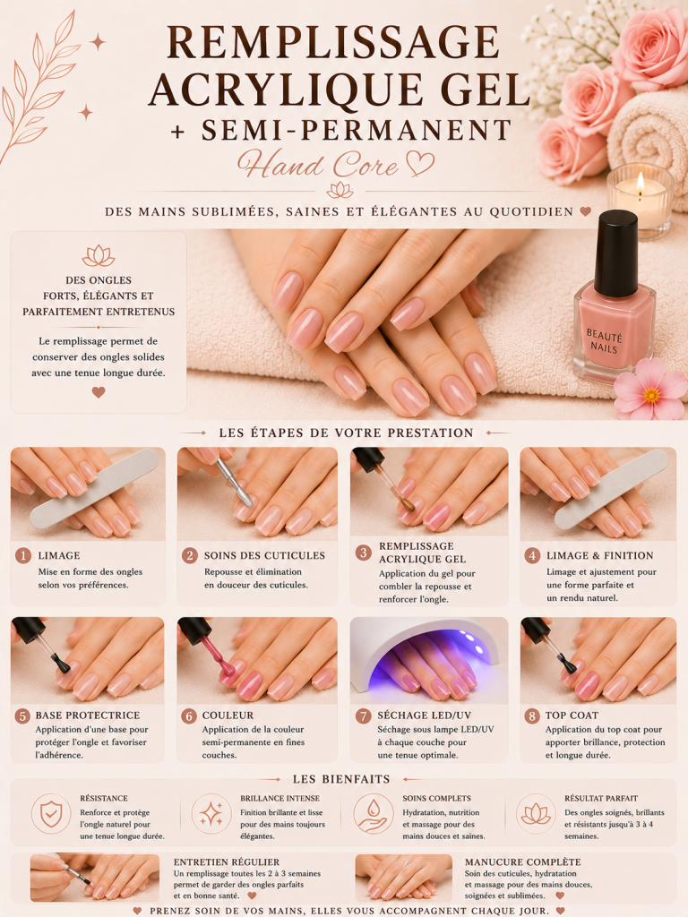 Remplissage Acrylique Gel + Semi-Permanent